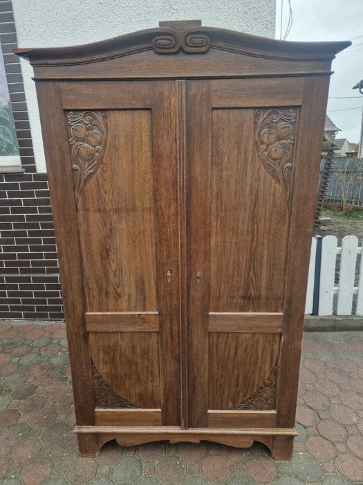 Szafa 2 drzwiowa antyczna drewniana antyk drewno rzeźbiona dwudrzwiowa