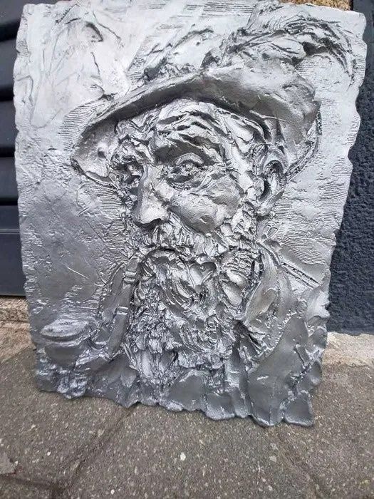 Quadro Placa Retrato Decorativo Relevo Andreas Hofer Tirol Napoleáo