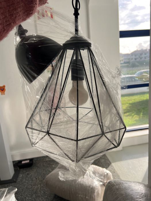 Candeeiro de tecto preto