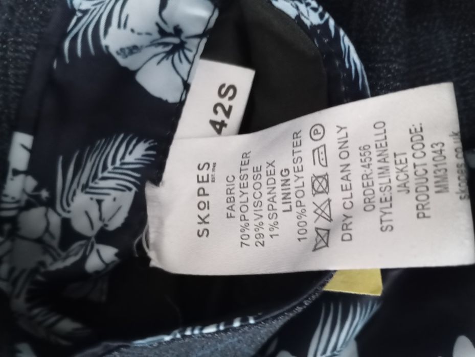 Marynarka Skopes Blue Tailored Fit Anello Check