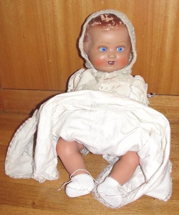 Antigo boneco bébé anos 40/50? com +/- 50cm de altura