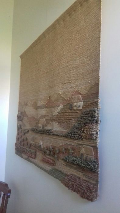 Quadro/tapete em juta