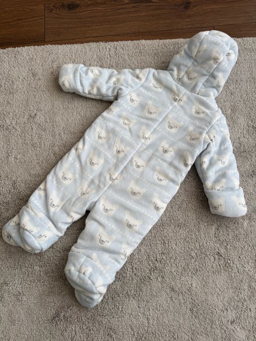 Демісезонний комбінезон для хлопчика 3-6 міс 62-68 комбез осінь фліс