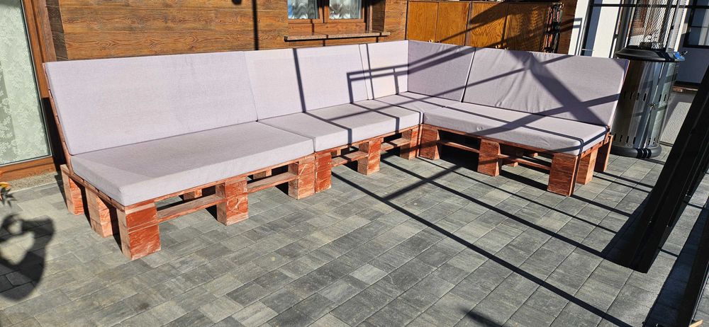 Meble Tarasowe Drewniane/Narożnik (niby z palet)