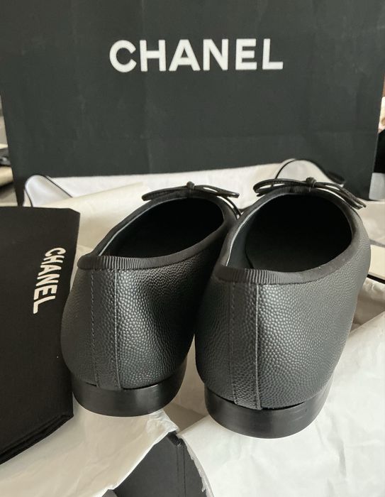 Chanel baleriny - skóra caviar