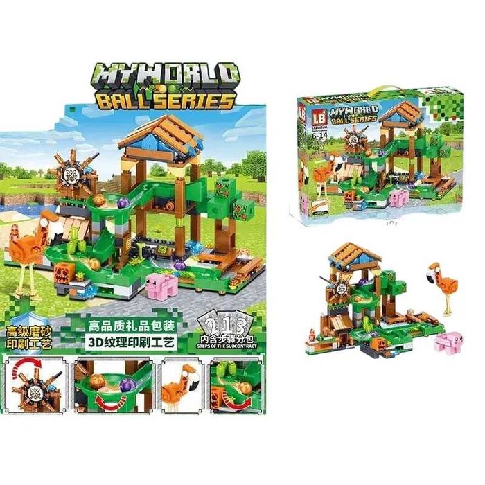 Лего Minecraft конструктор гірка 422 деталей My World з кульками lego