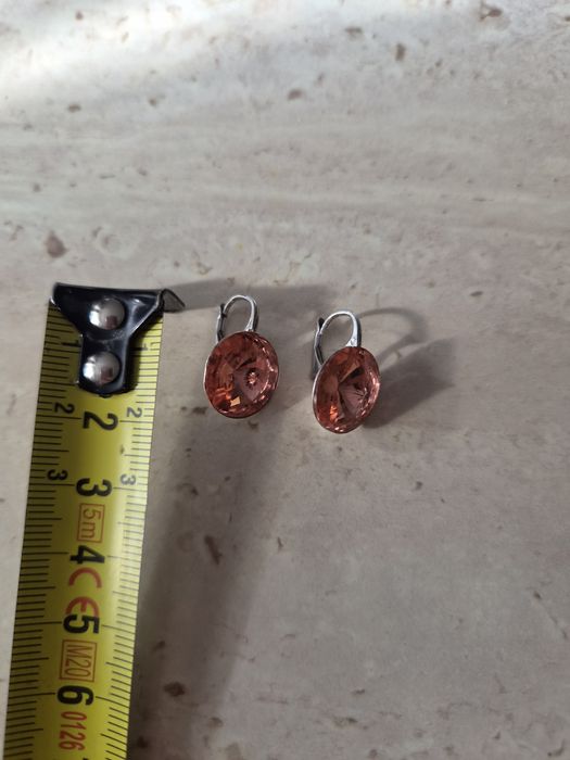 Srebrne kolczyki z kryształkami Swarovski