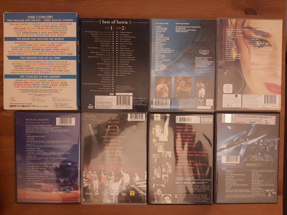 Dvd best David Bowie culture club Jackson red hot live bryan adams