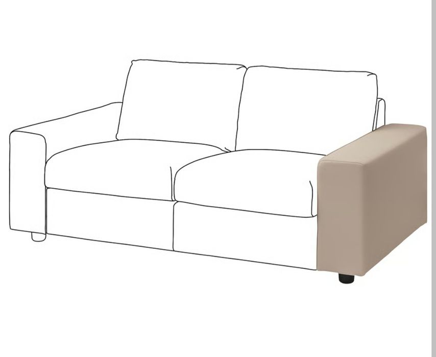 VIMLE 2x 
Pokrycie podłokietnika, szeroki/Hallarp beżowy