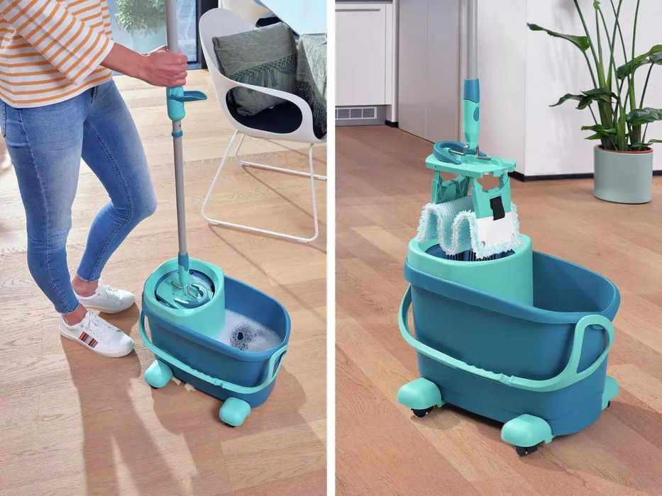 Набір для миття підлоги Leifheit CLEAN TWIST M Ergo Mobile Set 52121 з відром 6 л і візком