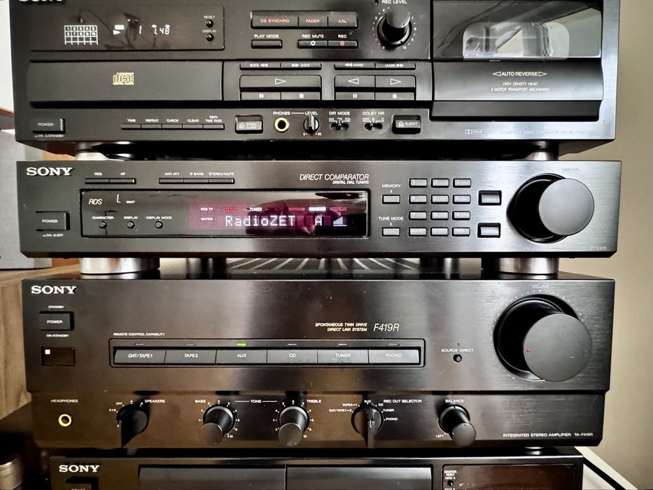 Wieża Sony, Minidisc, CD/Casette deck, tuner, wzmacniacz