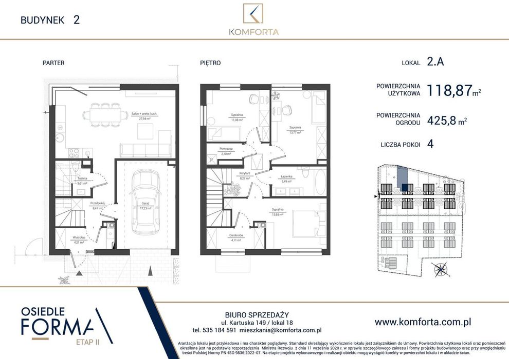 Smart dom: Ogród 425,8 m2, garaż, parking w cenie