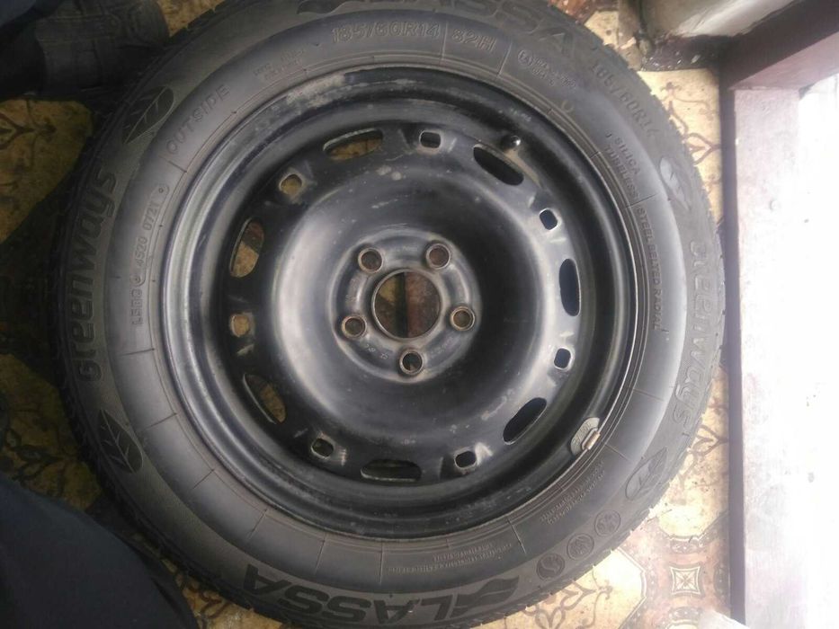 185/60 R14 шини +диски Skoda, VW, Seat