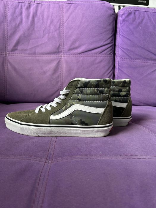 VANS SK8-HI HIGH TOP SHOES - RAIN CAMO GREEN/MULTI - 42 розмір