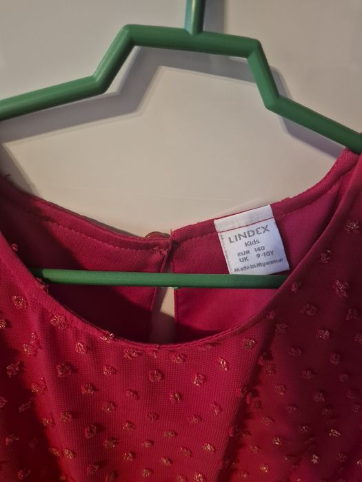 Sukienka świąteczna, czerwona, Lindex, r. 146