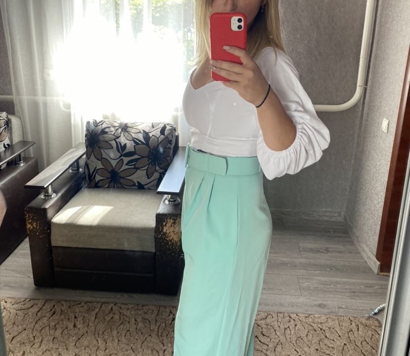 Топ блуза біла укорочена