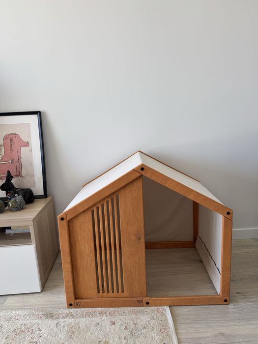 Casinha de madeira artesanal para cão
