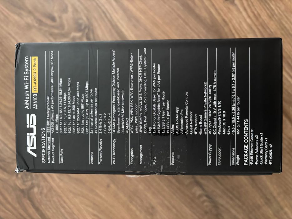 Router Asus RT-AX92U - Dual Pack - Sistema Mesh - Imaculado