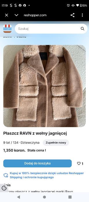 Kożuch naturalny kożuszek prawdziwy Ravn kożuch jagnięcy