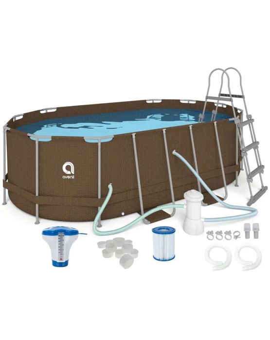 Каркасний басейн Avenli овальний 427×275×100 см•для