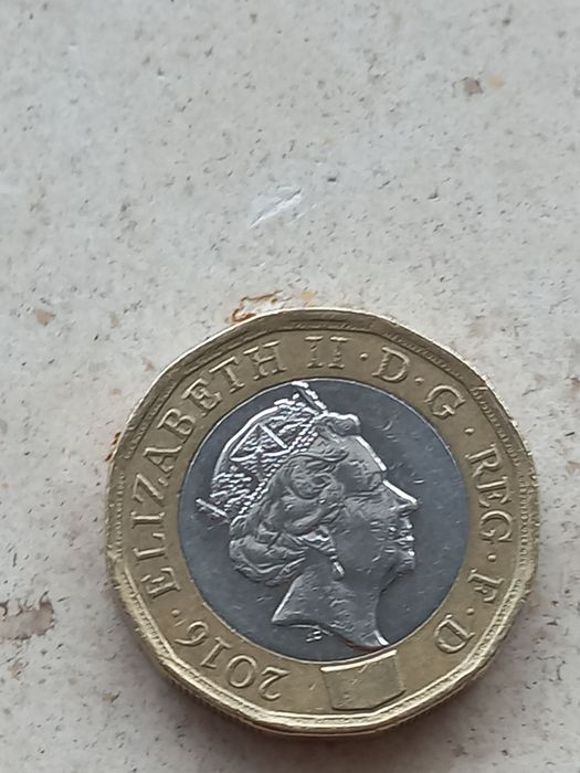 Moeda 1 Pound Elizabeth II D G REG F D 2016