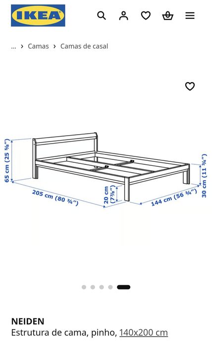 Cama de casal  IKEA c/ estrado