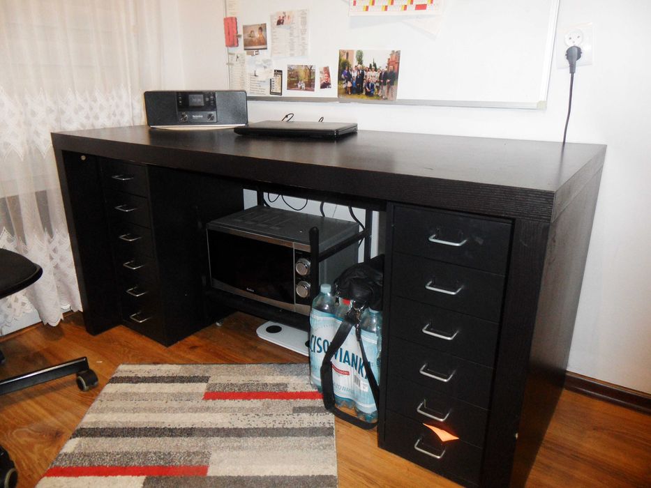 biurko czarne matowe