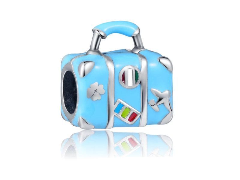 Srebrna Przywieszka Charms Beads Walizka Podróżna Albeads0282Rh