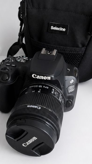 vendo conjunto ds canon eos 200d usada