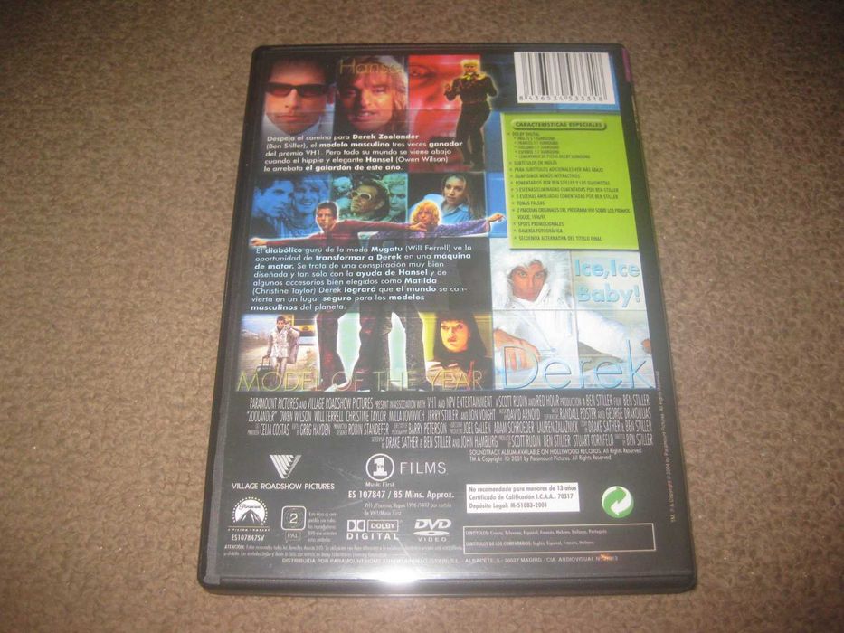 DVD "Zoolander" com Ben Stiller