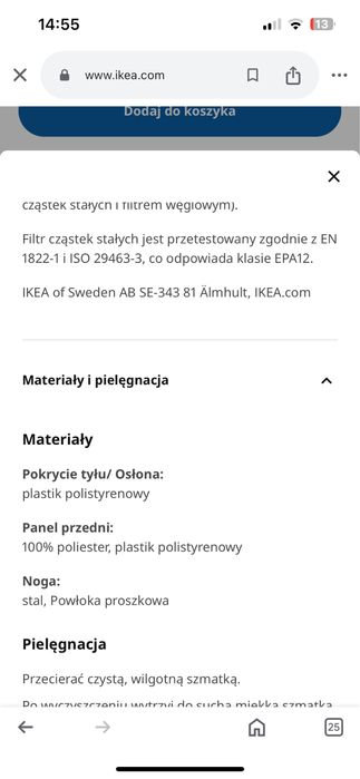 Oczyszczacz powietrza IKEA fornuftig