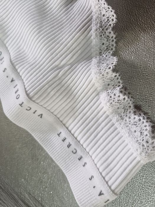 Majtki damskie bawełna koronka 5 par VS  Xl /L nowe prążek kolory