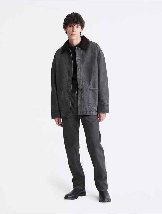 Куртка calvin klein шерпа (ck sherpa denim coat over) c америки m,l,xl