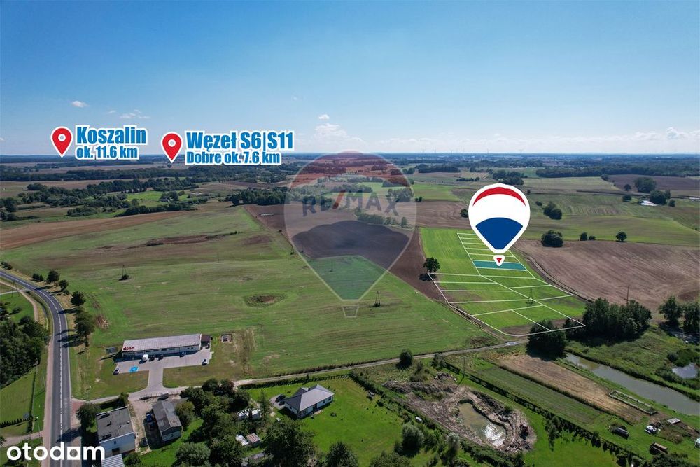 Na sprzedaż działka budowlana 1191 m² | Będzino - More