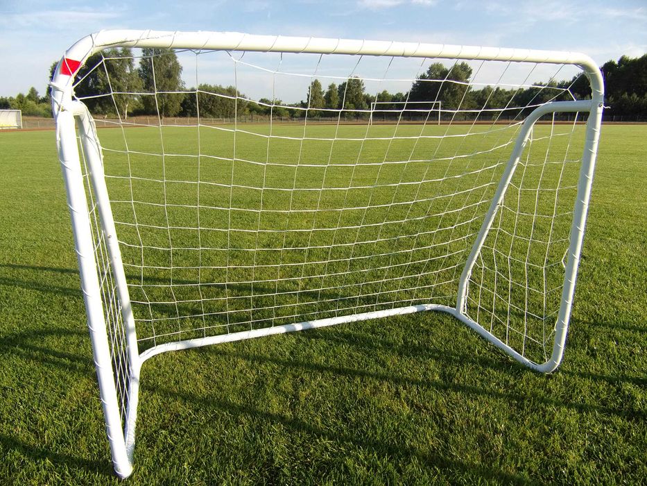 2x bramki piłkarskie metalowe z siatką bramka 125cm 2 szt