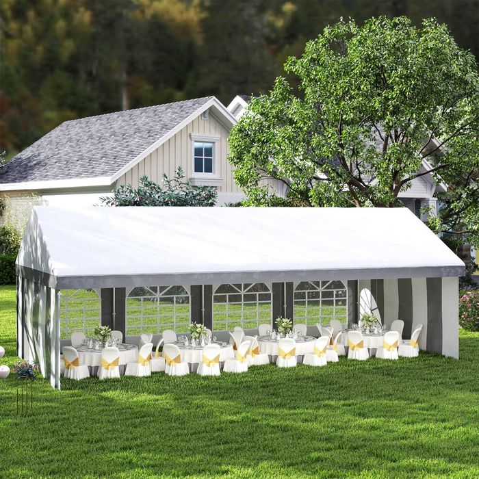 Tenda para eventos 7,97x3,97 m com paredes removíveis