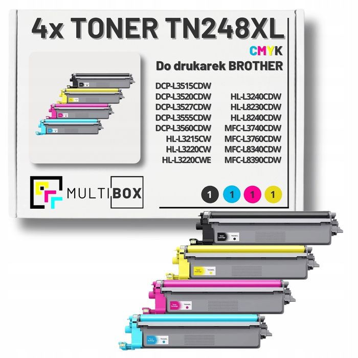 brother TN 248 XL комплект чорний + кольорові