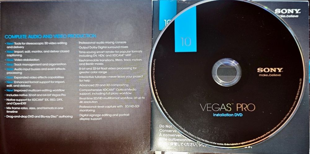Sony Vegas 10 Pro i DVD Architect 5.2