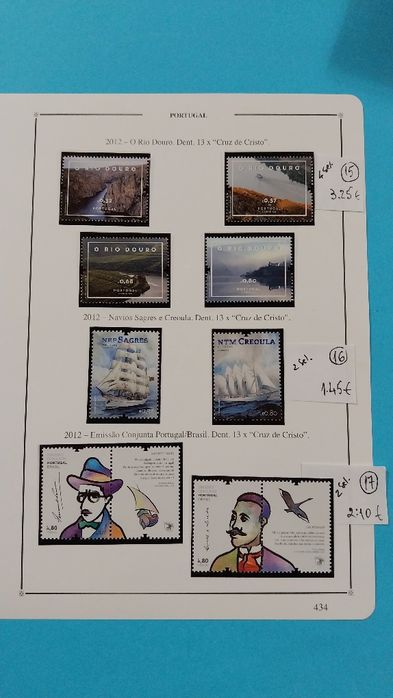 Selos de Portugal Novos c/ goma- 2012- Ref. 1- 26/11