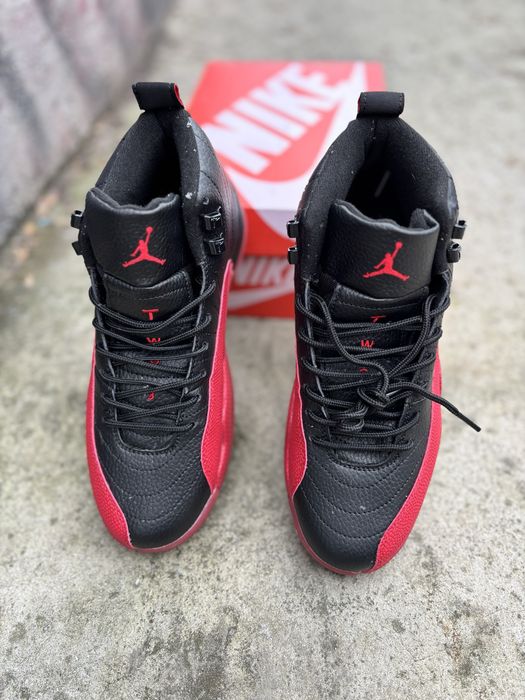 Мужские кроссовки Nike Air Jordan Retro 12 Black Red playoffs 2022 GS