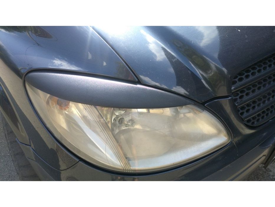 Mercedes Vito W639 2004-2014 рр. Вії прямі (2004-2010, 2 шт, пластик) Чорний мат