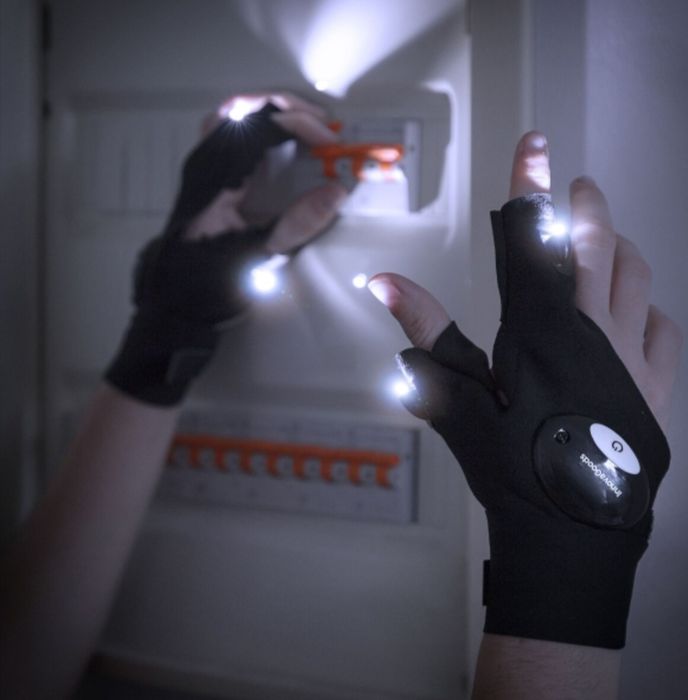 Rękawice oświetlenie latarka