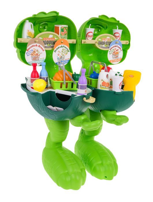 Jeżdżacy Dinozaur + Sklep Spożywczy 2W1 Dla Dzieci 3+ Atrapy Produktów