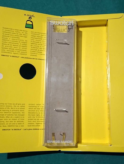 Caixa completa para relógio Swatch A Escola, Ano 2000