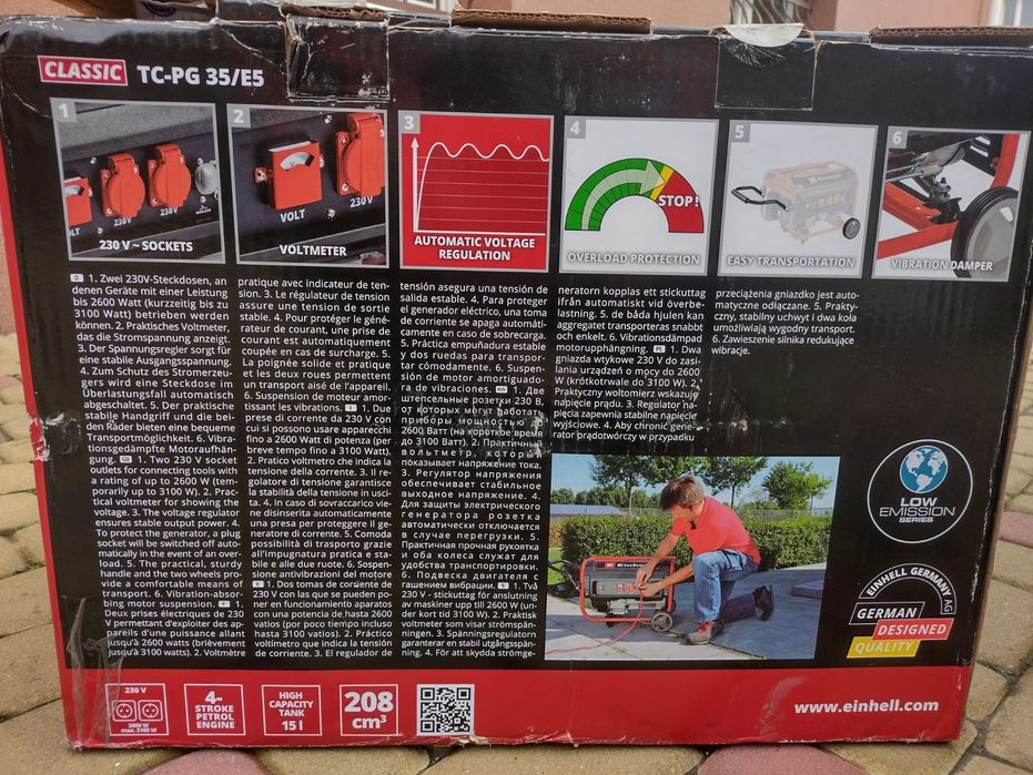 Продам генератор Einhell TC-PG 35/E5 Германия,новый.