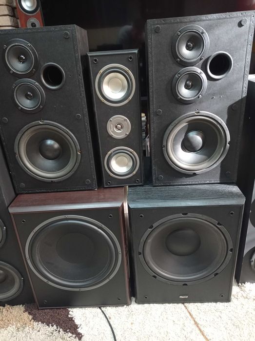 Kolumny podłogowe Magnat system 7.1 przerobione plus Subwoofer Supreme 301A zestaw