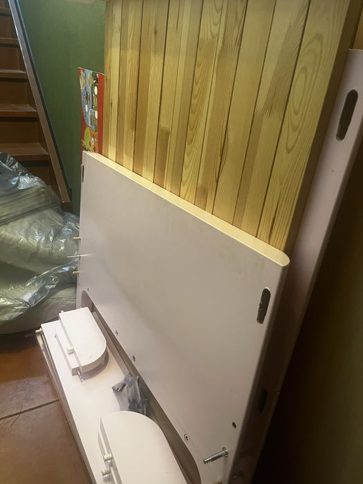2 x łóżko ikea BUSANGE białe i różowe