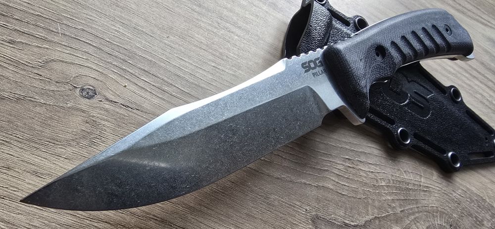 Nóż SOG Pillar S35VN Stare Logo