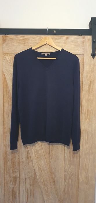 Marcus Law sweterek w serek męski granatowy rozm L fit L-M