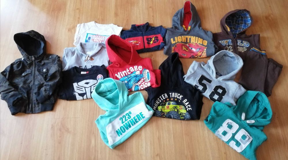 Zestaw bluz + dres+kurtka dwustronna +koszulki